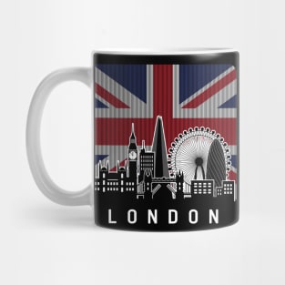 London United Kingdom Skyline Flag Mug